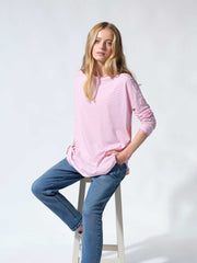 Faye cotton oversized t-shirt - Pink / White