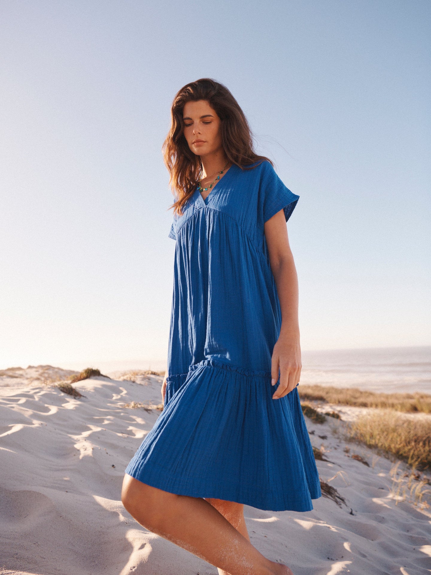 Blue Cotton Dress