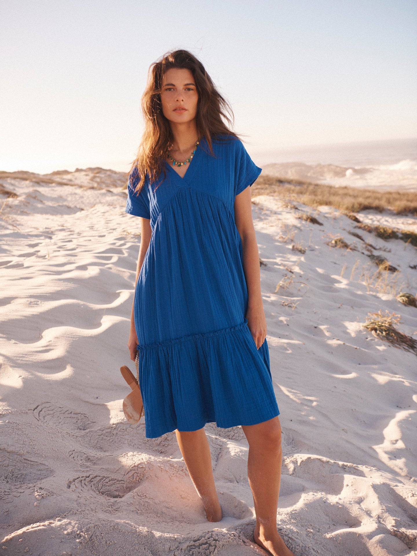 Blue Cotton Dress
