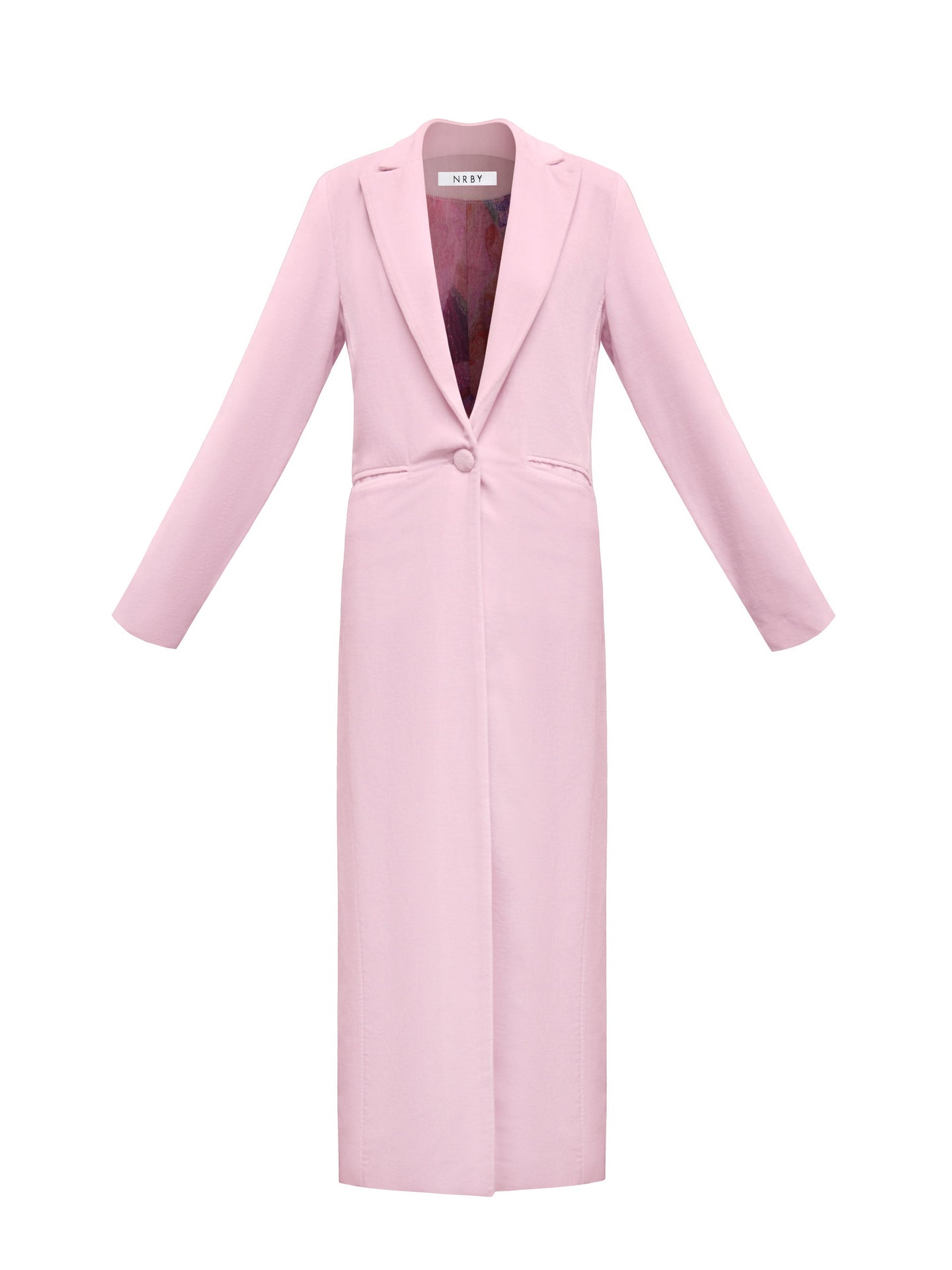 Odette cotton velvet opera coat - Soft Pink