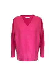 Mari perfect cashmere sweater - Heathered Pink