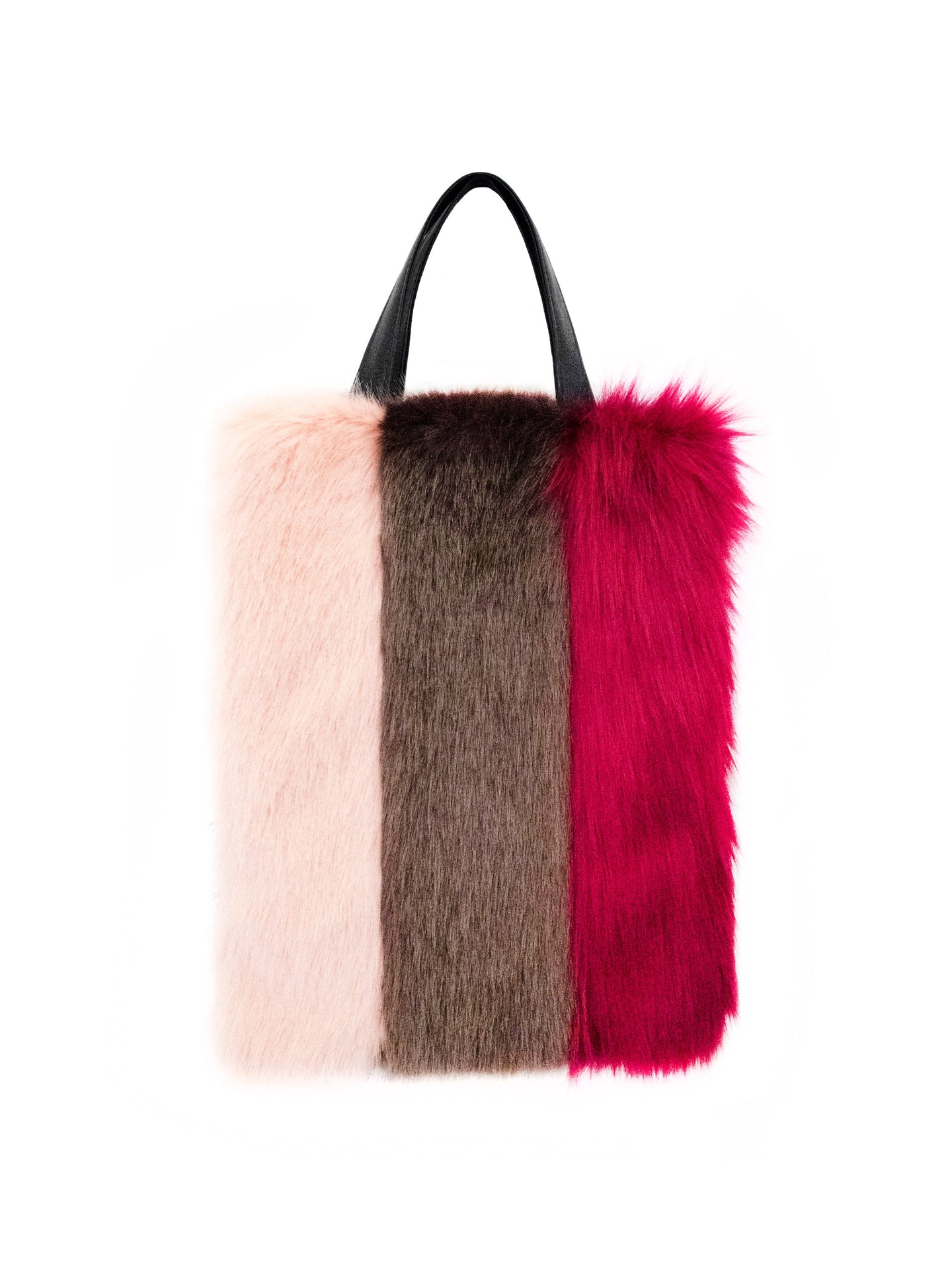 Martha faux fur multi tote bag