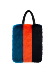 Martha faux fur multi tote bag