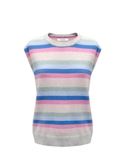 Shanie cotton cashmere multistripe tank