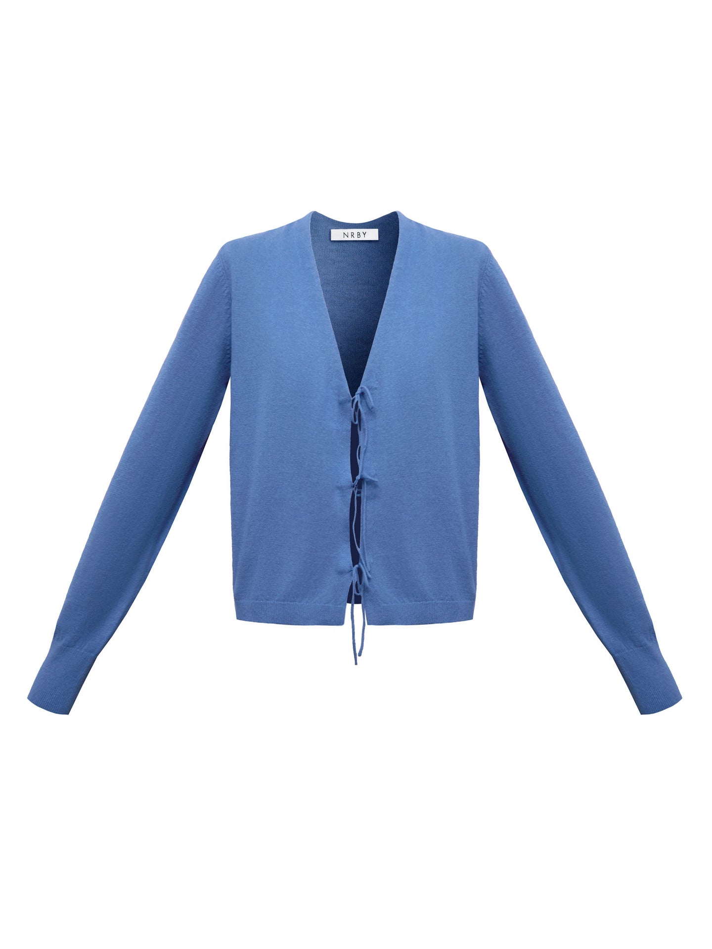 Tori cotton linen cardigan - Azure Blue