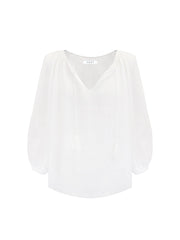 Annabel cotton smock top - White