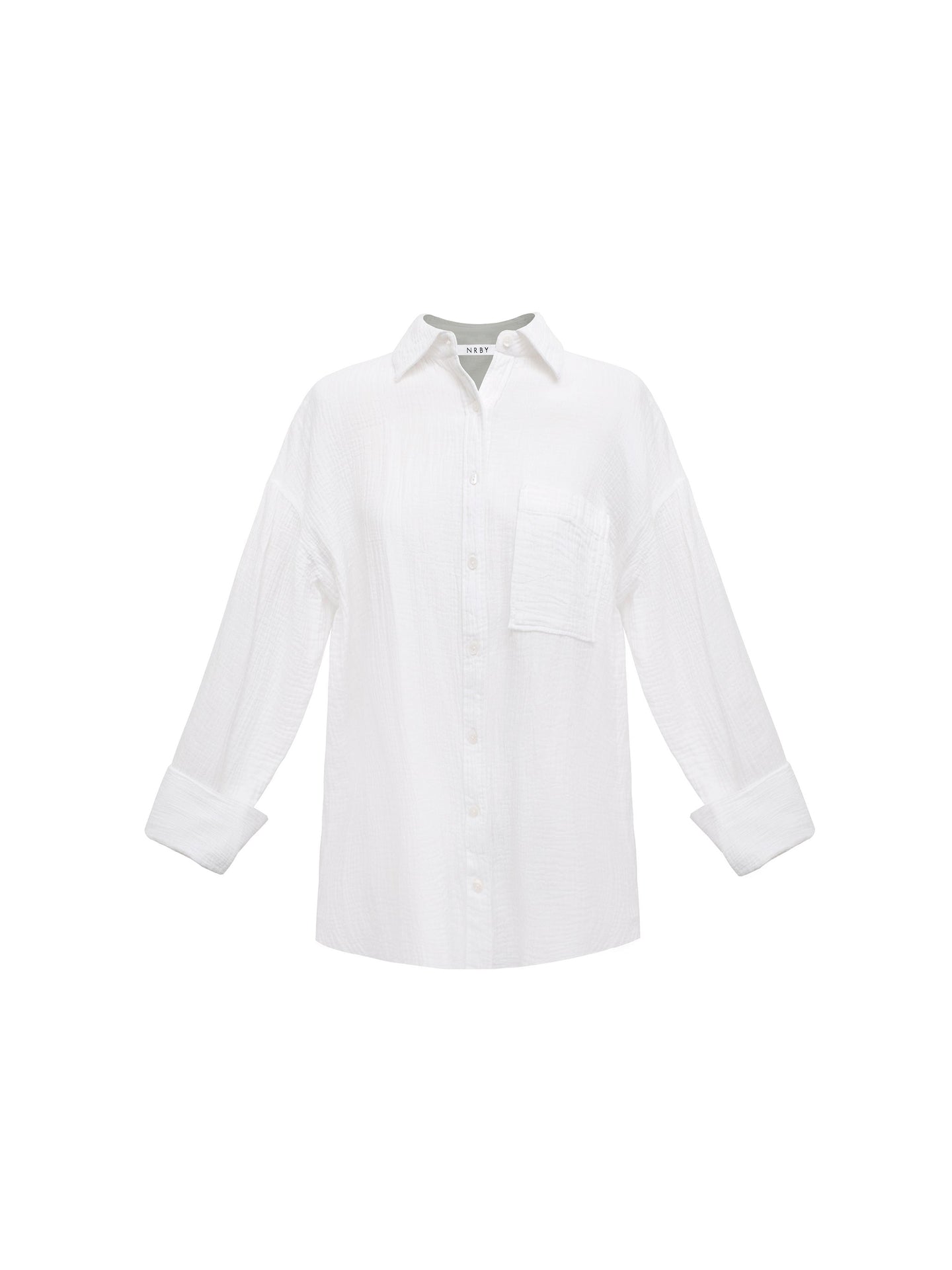 Elouise cotton double cloth shirt - White