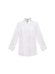 Elouise cotton double cloth shirt - White