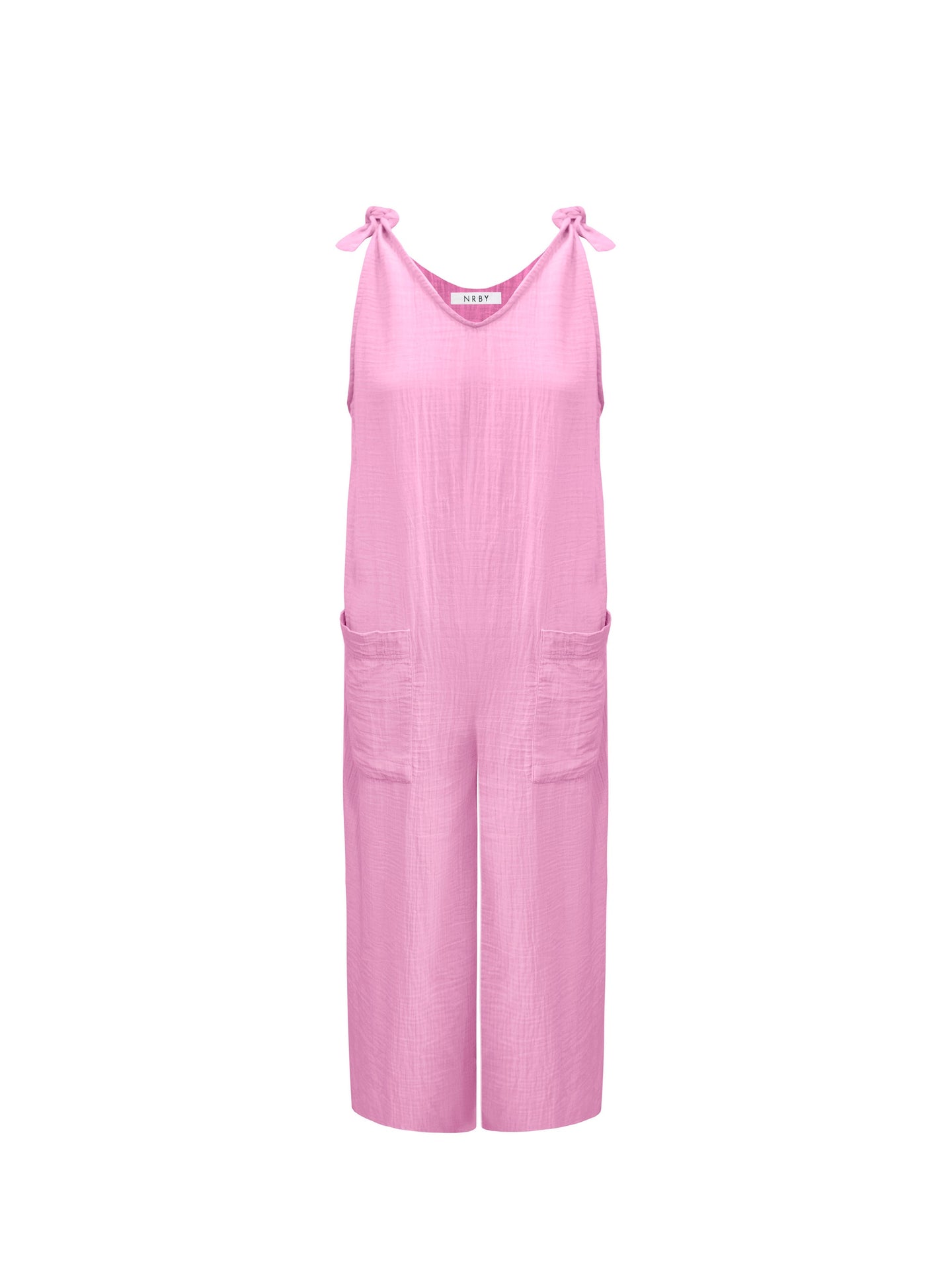 Finty double cloth tie shoulder dungaree