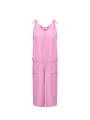 Finty double cloth tie shoulder dungaree