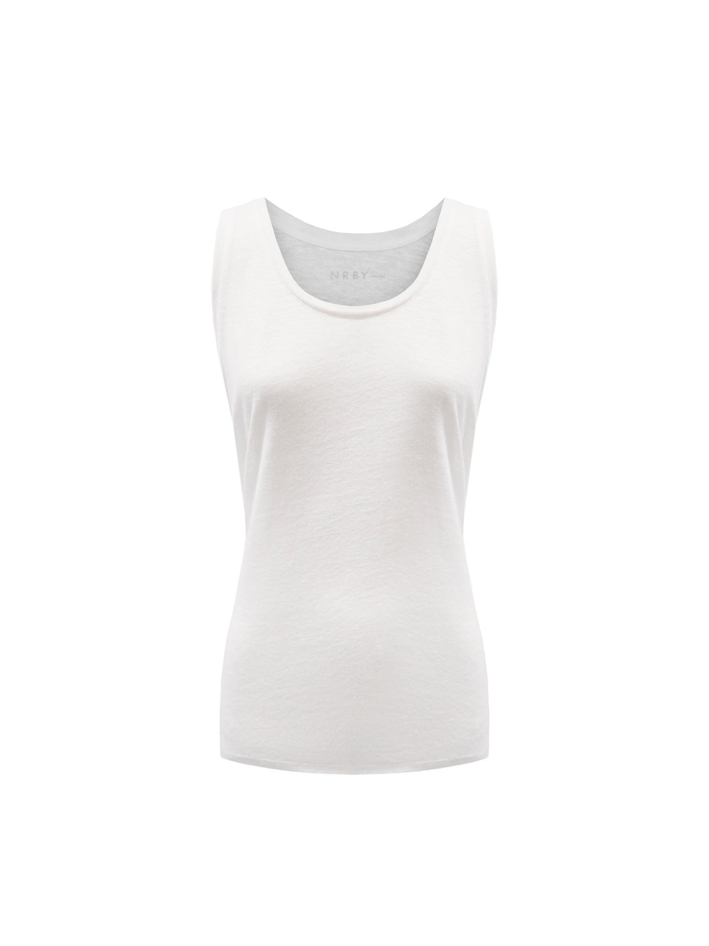 Pammy linen jersey vest - White