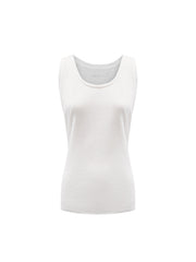 Pammy linen jersey vest - White