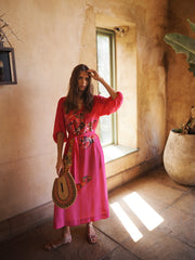 Ines silk butterfly print dress