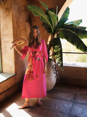 Ines silk butterfly print dress