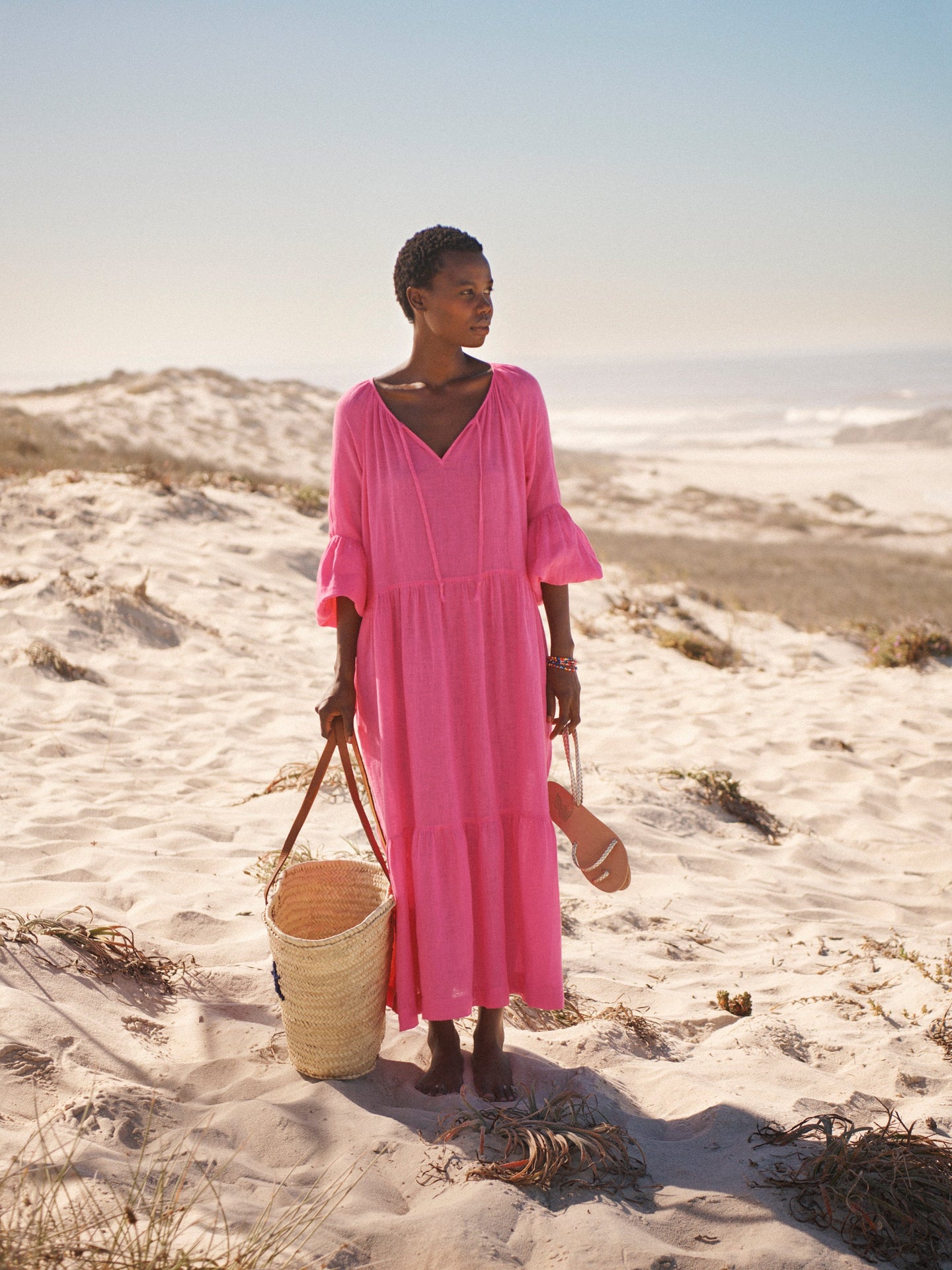 Pink Linen Dress