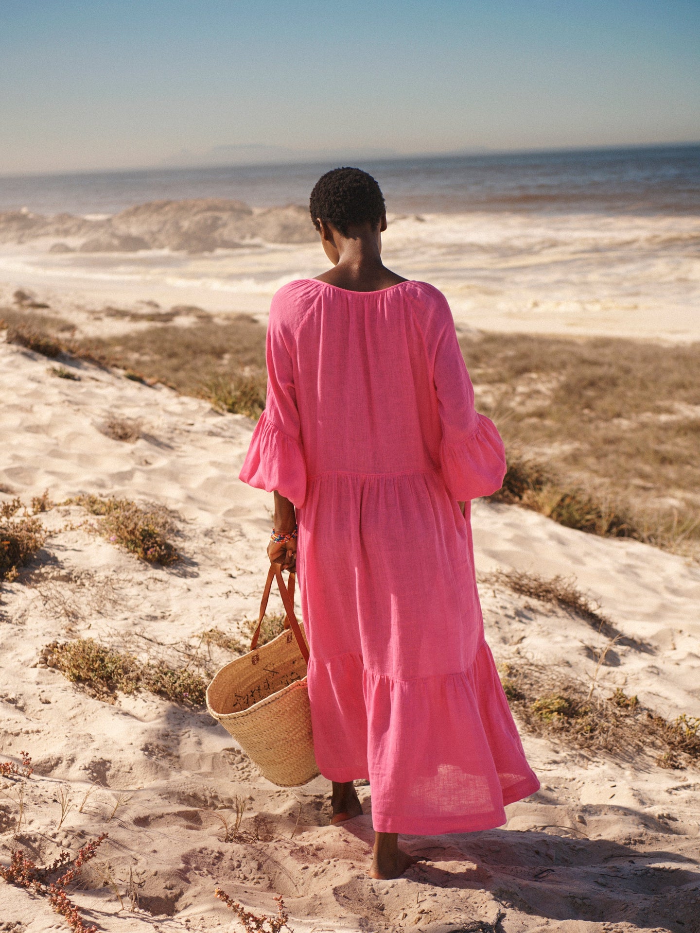 Pink Linen Dress