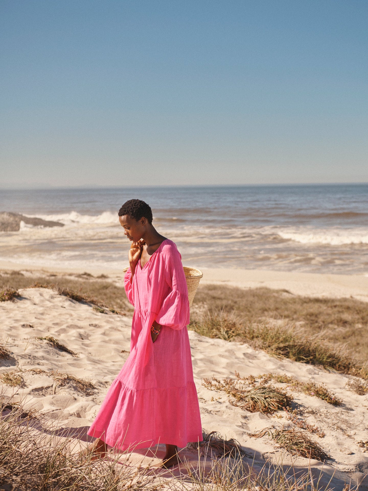 Pink Linen Dress