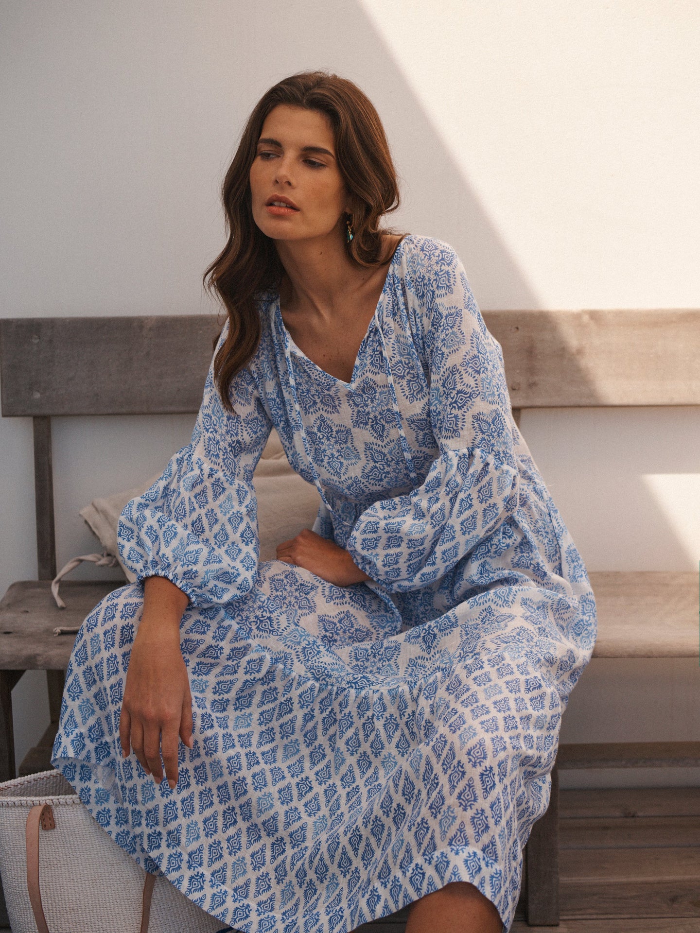 Printed Linen Dress