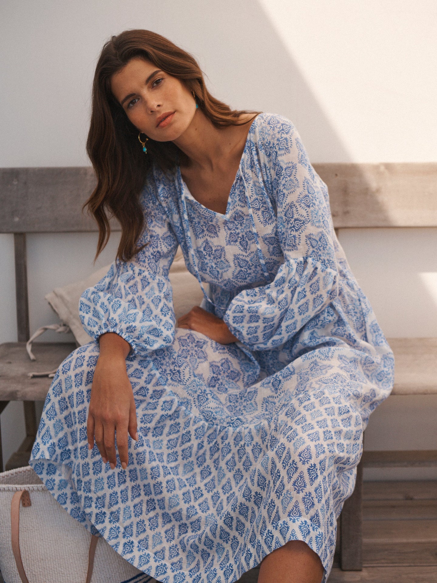 Printed Linen Dress