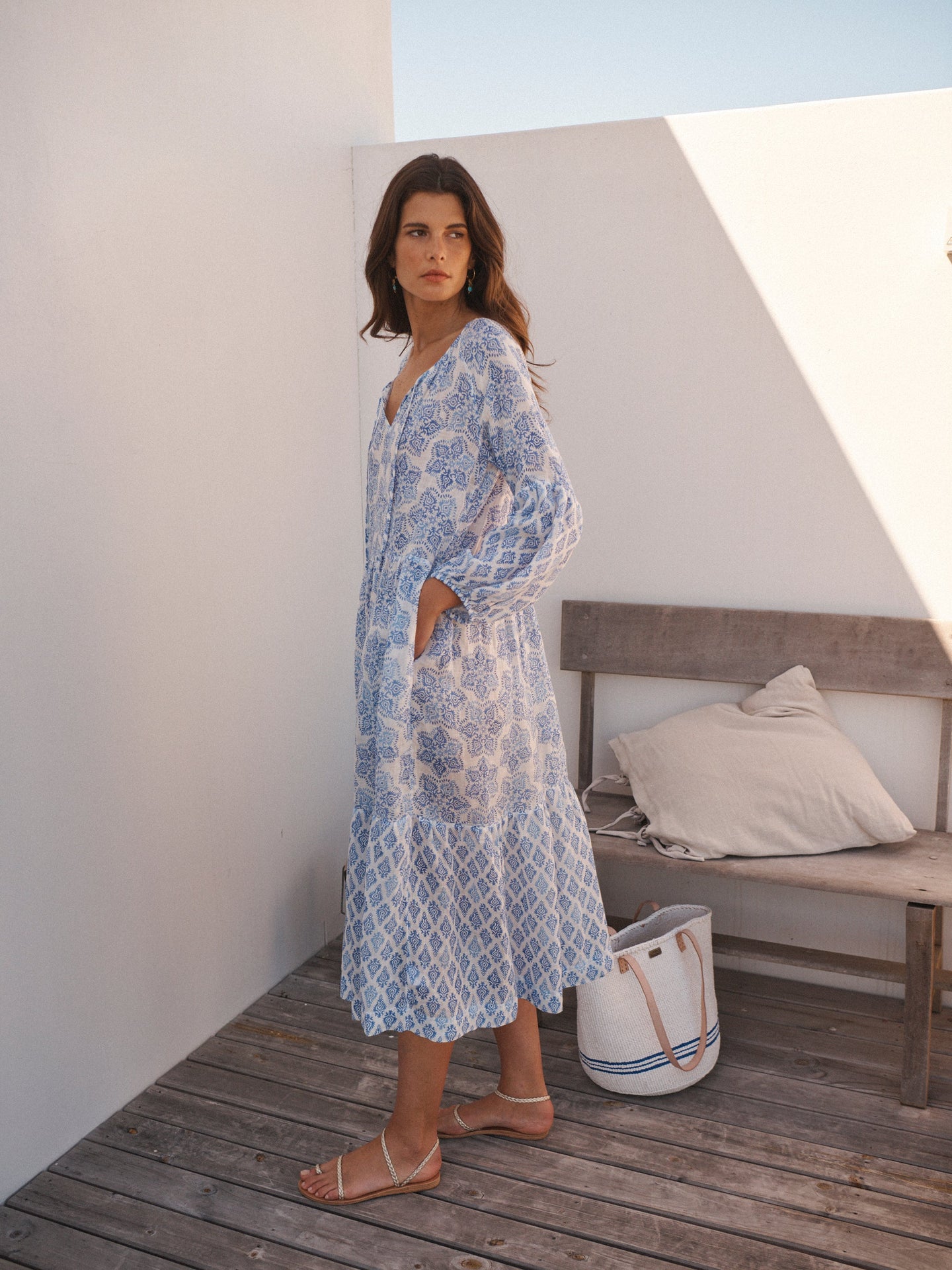 Printed Linen Dress