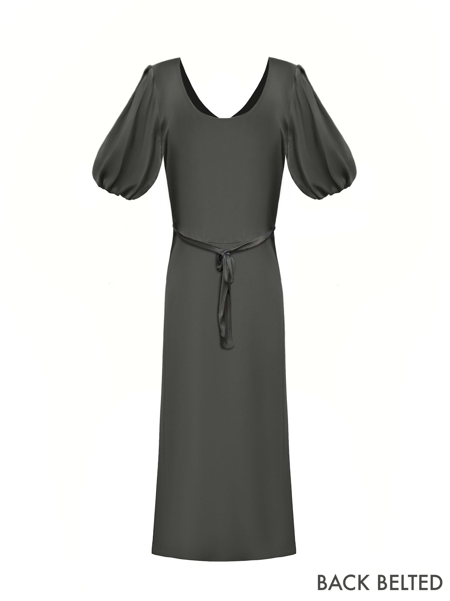 Isidore satin dress - Khaki