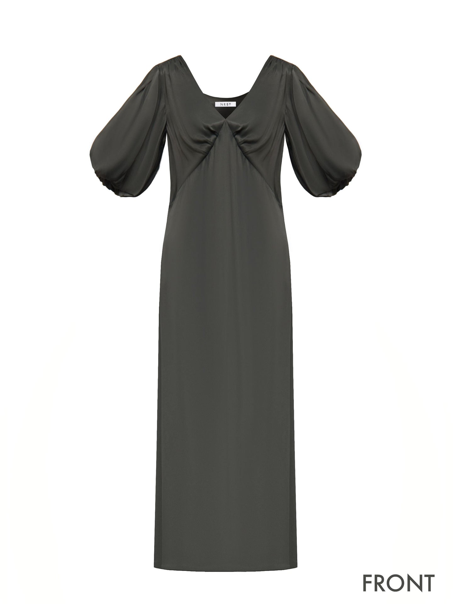 Isidore satin dress - Khaki