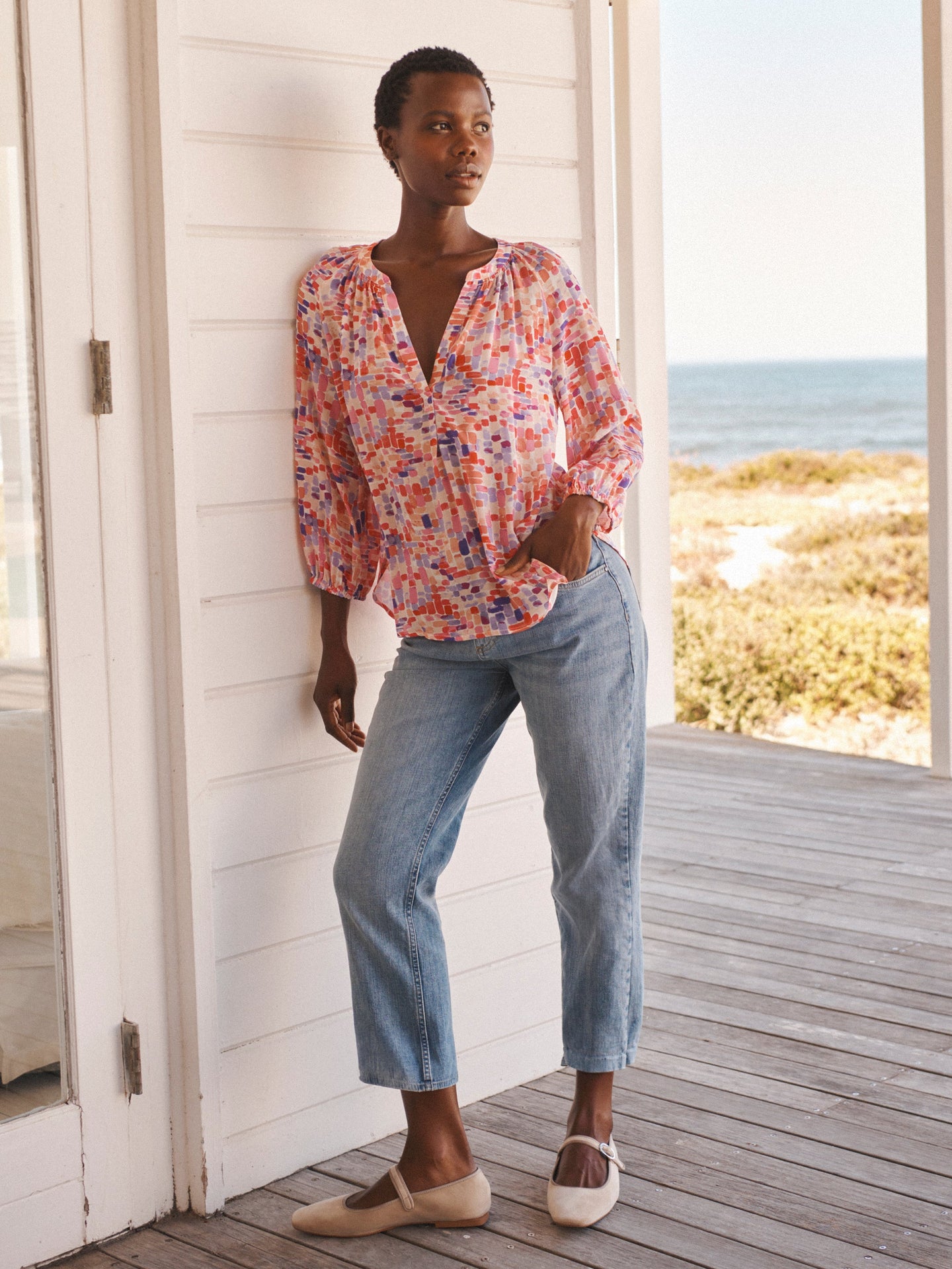 Jett denim cropped jean