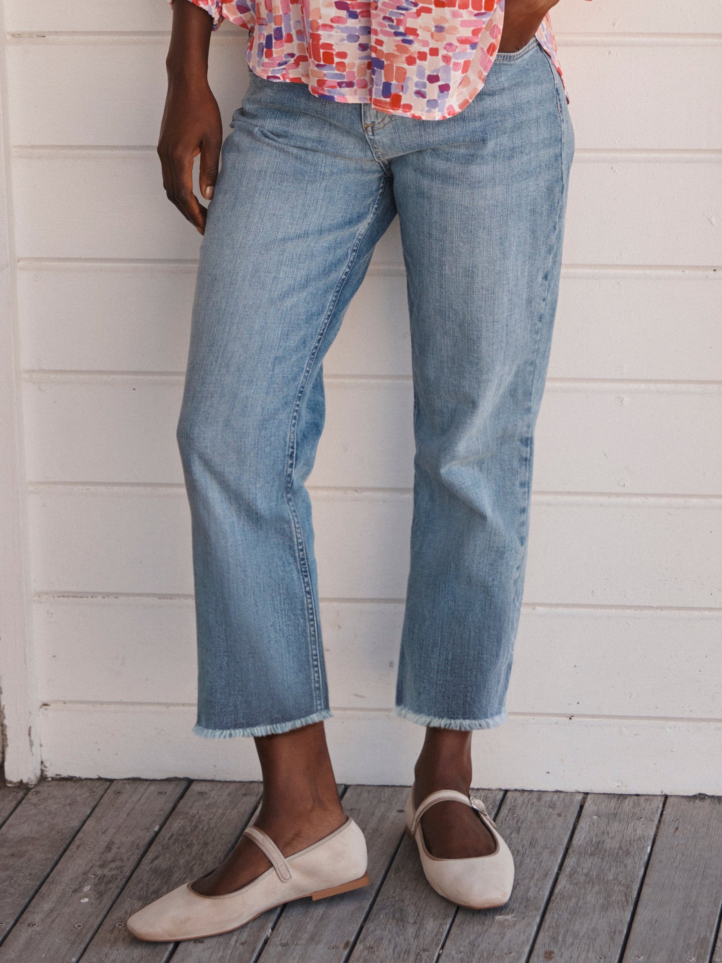 Jett denim cropped jean