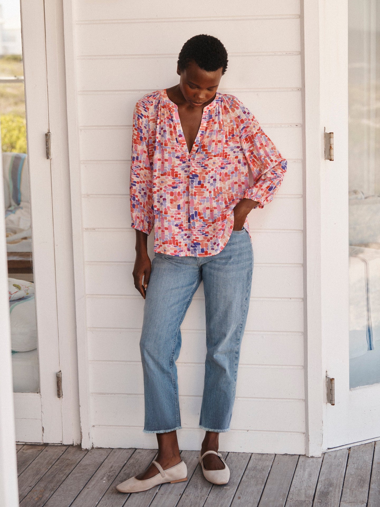 Jett denim cropped jean