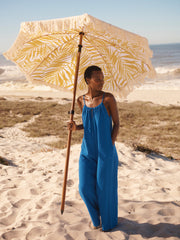 Blue Cotton Jumpsuit