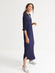 Lexie jersey belted shirt dress