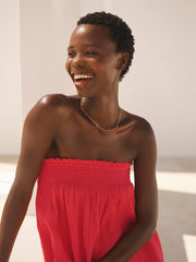 Lottie cotton double cloth skirt - Geranium