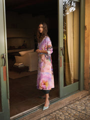 Anastasia linen etched flowers coat