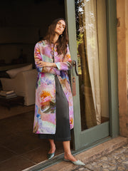 Anastasia linen etched flowers coat