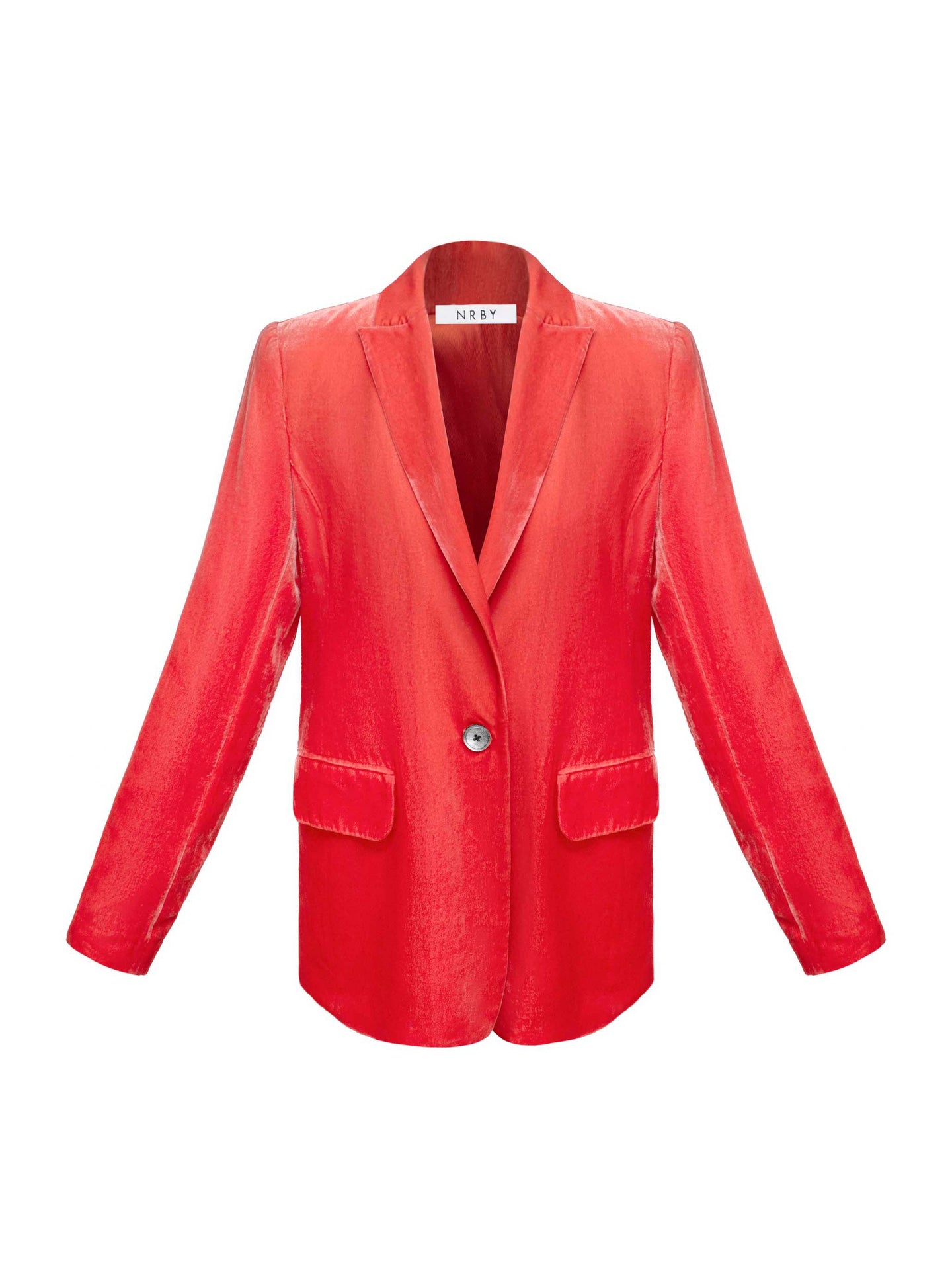 New May silk blend velvet jacket - Hibiscus