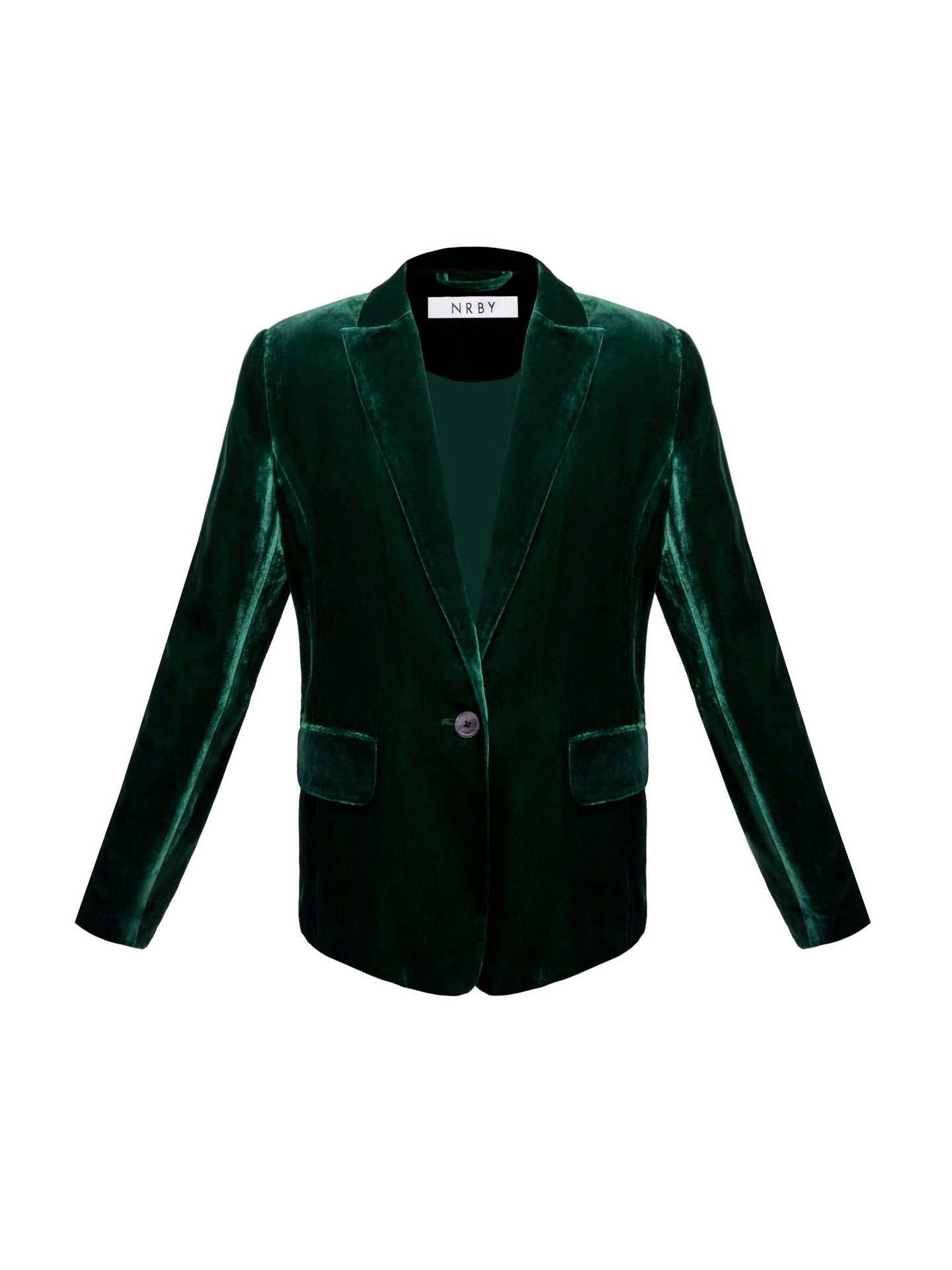 New May silk blend velvet jacket - Forest