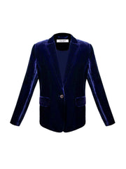 New May silk blend velvet jacket - Midnight