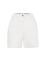 Myla cotton jean short - White