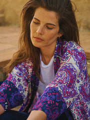 Isabella silk painterly paisley kimono