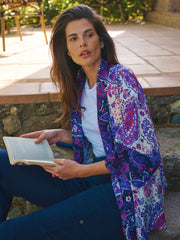 Isabella silk painterly paisley kimono