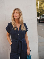 Blue Tencel Jumpsuit