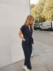 Blue Tencel Jumpsuit
