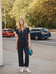 Blue Tencel Jumpsuit