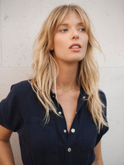 Blue Tencel Jumpsuit