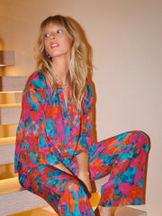 Ophelia silk blurred inkblot shirt