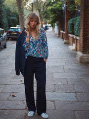 Lara silk ikat paisley shirt