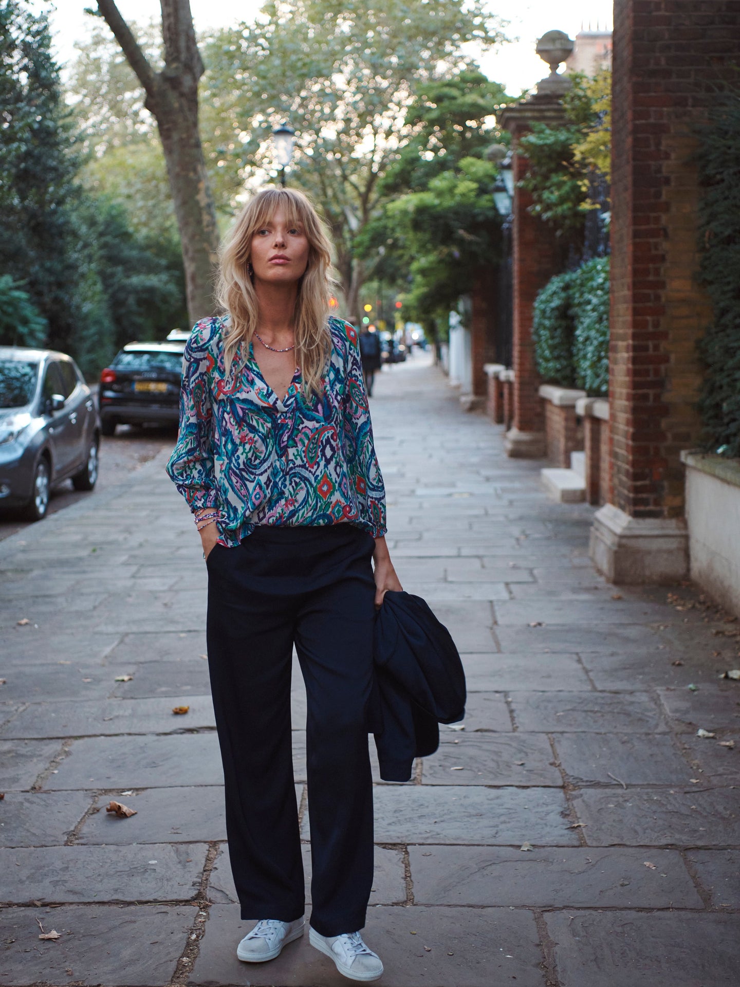 Lara silk ikat paisley shirt