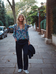 Lara silk ikat paisley shirt