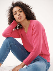 Mari perfect cashmere sweater - Heathered Pink