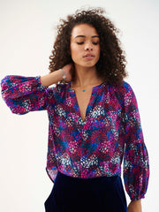Ophelia silk multiprint shirt